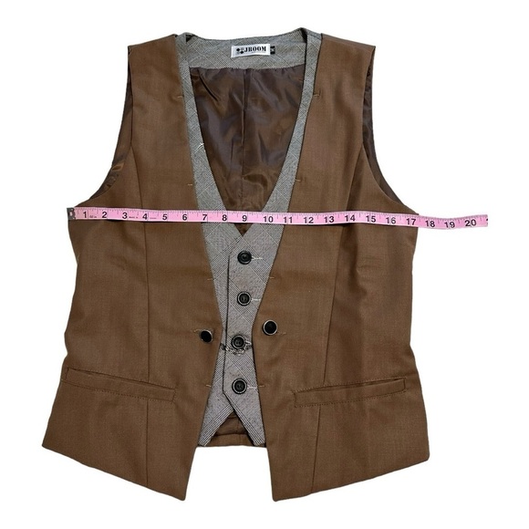 JBoom Single Breast Double Layer Waistcoat Vest - Size Medium - Picture 6 of 9